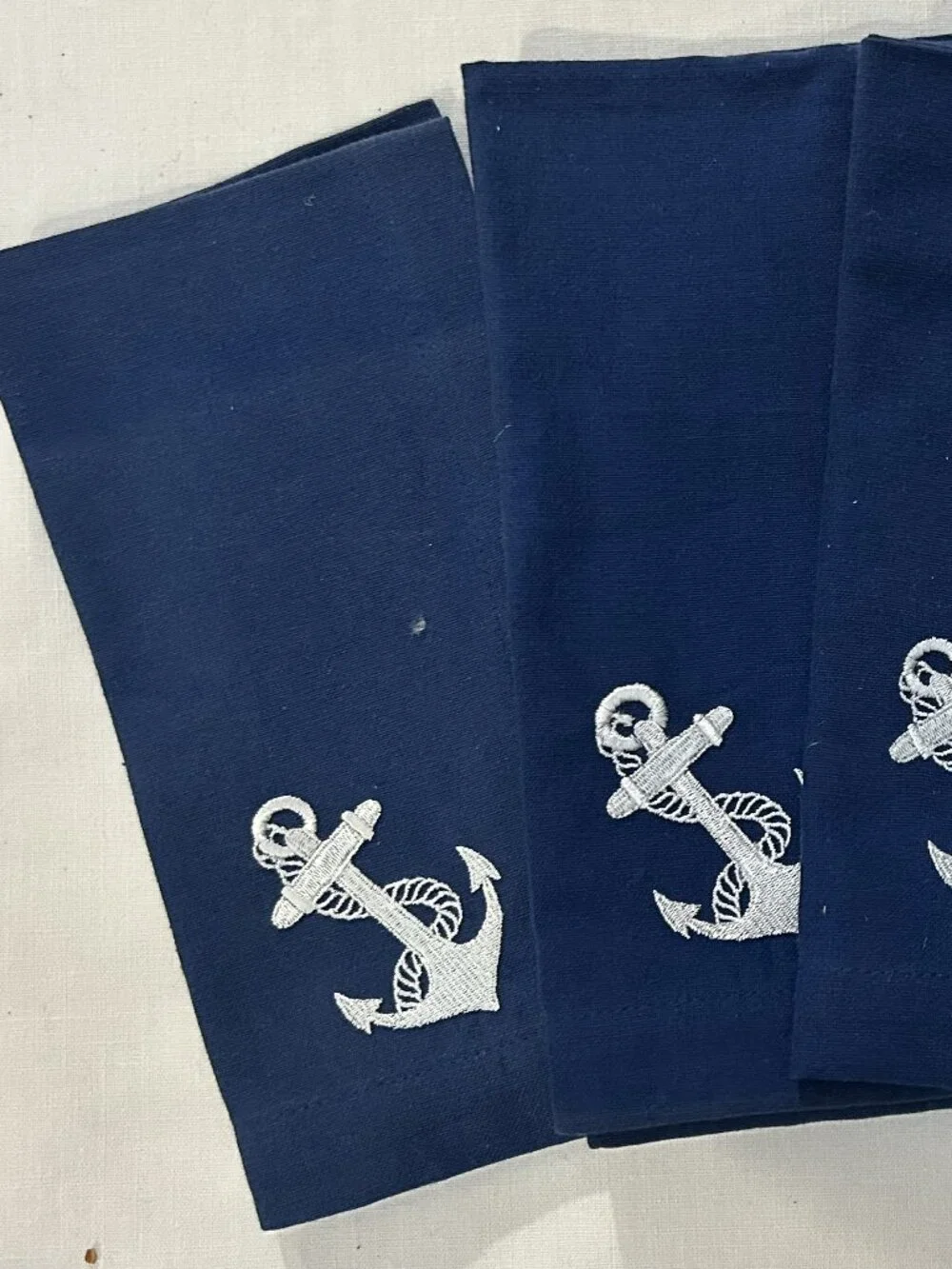 ⚓ Sur La Table Nautical Napkins — Set of 4 | New